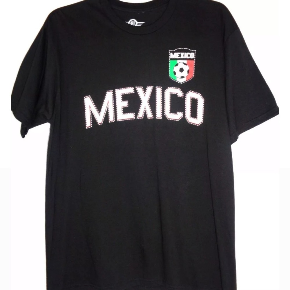 Mad Engine Mexico Graphic T Shirt Black Size XL